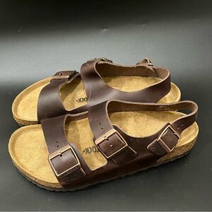 Birkenstock Milano Regular Fit Leather Habana US Mens Sz 9 / Womens 11